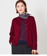 【手洗い可能】キャッシュウール クルーネックカーディガン