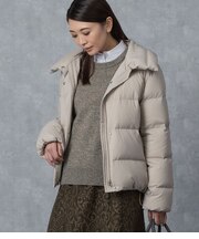 【撥水】ストレッチナイロン ショートダウン