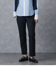 裏起毛ブラックウォッチ あったかテーパードパンツ