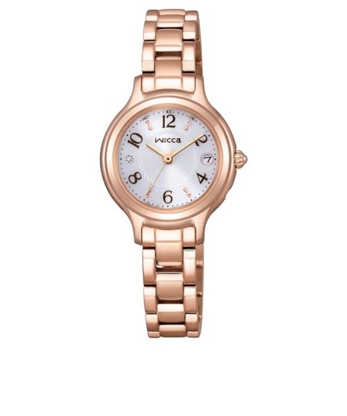 wicca(ウィッカ)ソーラーテック電波時計 KS1-961-11 レディス