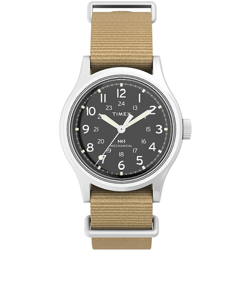 【美品】タイメックス　MK1 ハンドワインド MK1 ハンドワインド [MK1 Handwind] 1年保証 ブラック（ベルト：カーキ