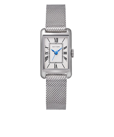 【MATOW】 Tsuki 朧月 -おぼろづき- / スクエア シルバー メッシュ mw004001 クォーツ