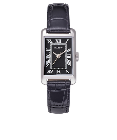 【MATOW】 Tsuki 朧月 -おぼろづき- / mw004005 スクエア ノアール シルバーメッシュ クォーツ