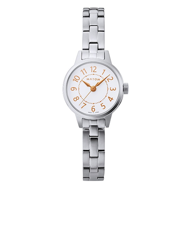 【MATOW】 Tsuki 清月 -せいげつ- / ラウンド シルバー ホワイト mw005003 クォーツ