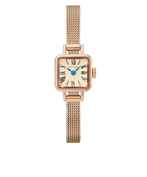 【MATOW】 Tsuki 淡月 -たんげつ- / ミニスクエア ローズゴールド  mw006002 クォーツ