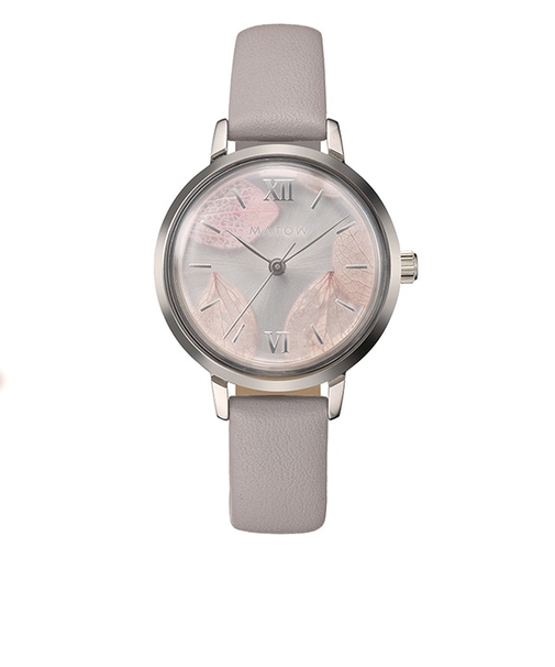 【MATOW】Shiki Bouquet 花霞 シルバー ライラックレザー mw007004 クォーツ