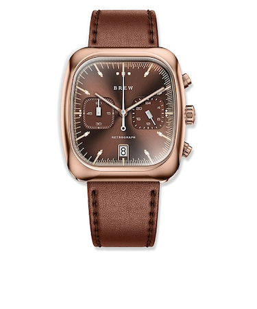 【Brew Watch Co.】 Retrograph - Espresso 38mm×41.5mm RG-RTRO メカクォーツ