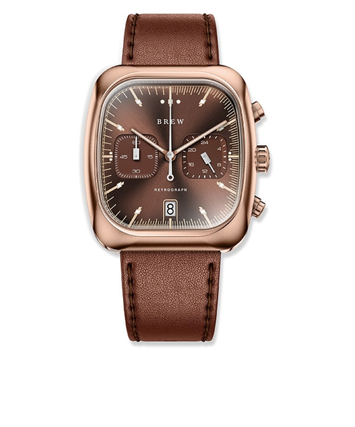 【Brew Watch Co.】 Retrograph - Espresso 38mm×41.5mm RG-RTRO メカクォーツ