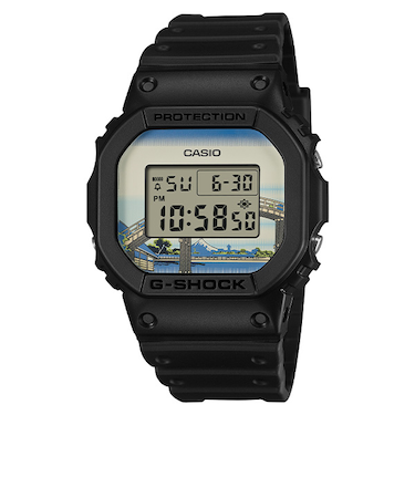 【G-SHOCK】 葛飾北斎 富嶽三十六景 「深川万年橋下」 DW-5600KHFM25-1JR クォーツ メンズ