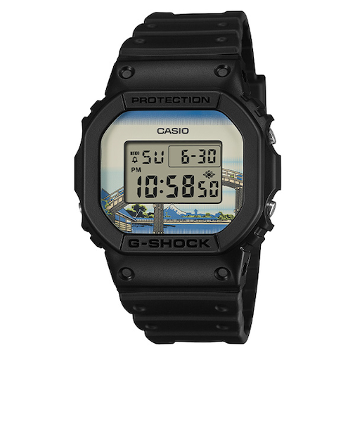 【G-SHOCK】 葛飾北斎 富嶽三十六景 「深川万年橋下」 DW-5600KHFM25-1JR クォーツ メンズ