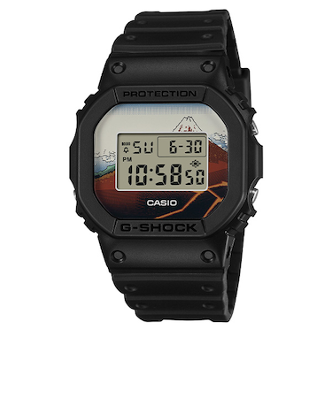 【G-SHOCK】 葛飾北斎 富嶽三十六景 「山下白雨」 DW-5600KHSH25-1JR クォーツ メンズ