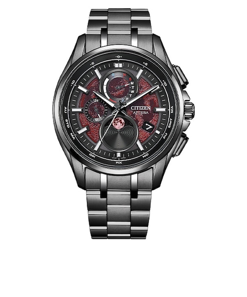 ATTESA エコ・ドライブ電波時計 ダイレクトフライト Black Titanium Series Shades of Red 限定モデル BY1005-73Z