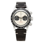 OUTLINE × TiCTAC 2レジスタークロノ YK20232-1WHLB ホワイト レザーモデル チックタック別注モデル クォーツ メンズ