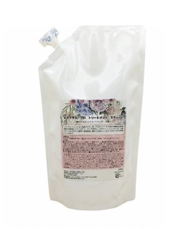 【BIO+ GLOVAL】ビオプラスプロ　トリートメント　1L　スウィート　華やかなローズ＆ラベンダーの香り　詰め替えボトル付き