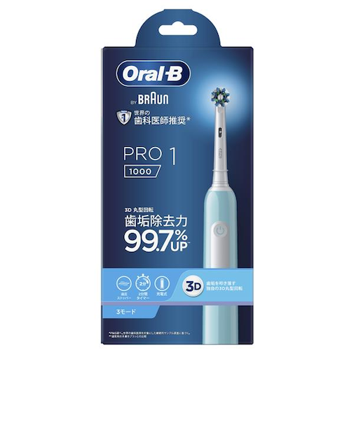 ブラウン/BRAUN/電動歯ブラシ オーラルB PRO1 カリビアン  D3055133CB