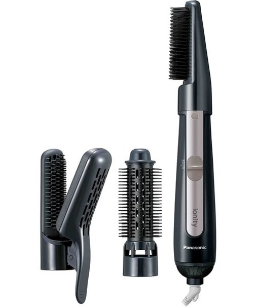 パナソニック/Panasonic/くるくるドライヤーイオニティ 黒【ブローブラシ/太ロールブラシ/サロンブローブラシ/マイナスイオン】  EH-KE4J-K