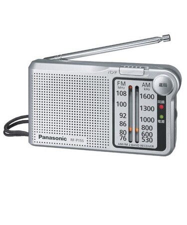 パナソニック/Panasonic/ポケットラジオ【FM/AM 2バンドレシーバー/ワイドFM対応/シルバー】  RF-P155-S