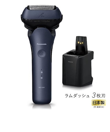 パナソニック/Panasonic/メンズリニアシェーバー ラムダッシュ3枚刃【全自動洗浄充電器/お風呂剃り可/海外使用可/青】/  ES-LT8C-A
