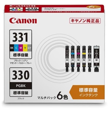 キヤノン/Canon/純正インクタンク BCI-331（BK/C/M/Y/GY）+BCI-330 マルチパック/  BCI-331-330-6MP