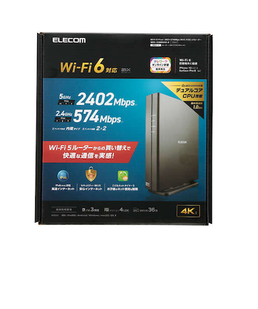 ELECOM/エレコム/Wi-Fi 6(11ax)/ 2402+574Mbps/ Wi-Fi ギガビットルーター/