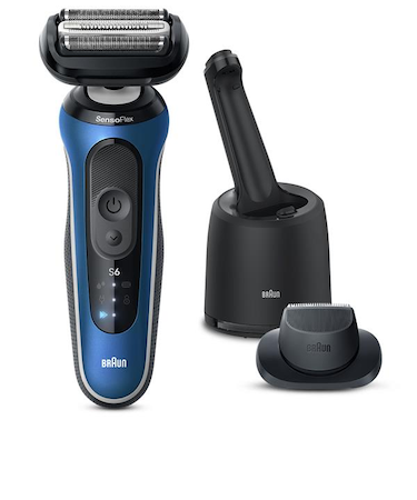 BRAUN メンズシェーバー シリーズ6　3枚刃 洗浄器付き ブルー 62-B7200CC