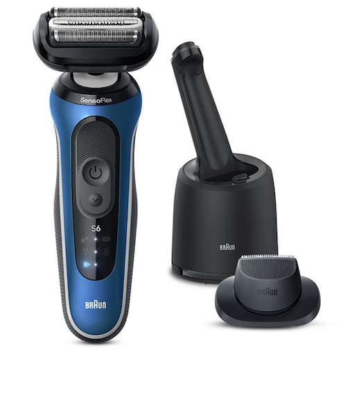 BRAUN メンズシェーバー シリーズ6　3枚刃 洗浄器付き ブルー 62-B7200CC