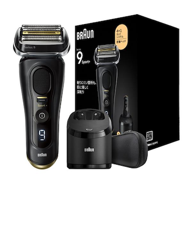 BRAUN メンズシェーバー シリーズ９Sports　４枚刃 洗浄器付き アトリエブラック 9350CC