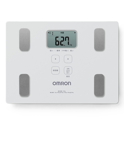 オムロン 体重体組成計 カラダスキャン 【体脂肪率/BMI表示/コンパクト/ホワイト】 HBF-235-JW
