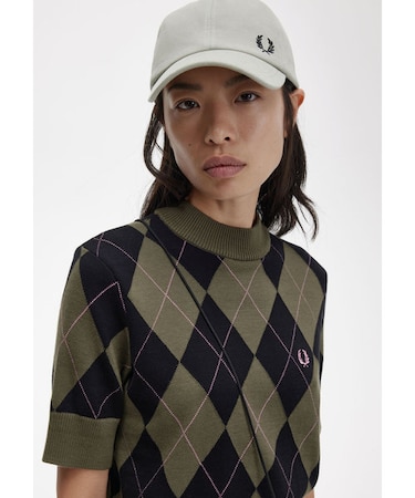 Short Sleeve Argyle Jumper - K5102