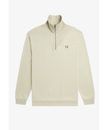 Half Zip Rib Insert Track Top - M5643