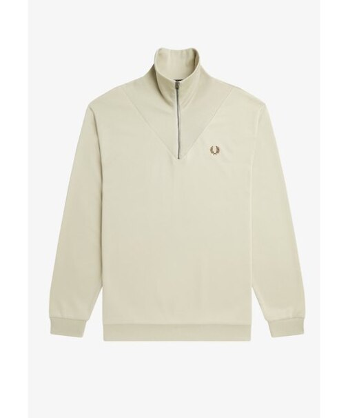 Half Zip Rib Insert Track Top - M5643