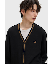Tipped Pique Texture Cardigan - M2654