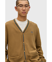 Tipped Pique Texture Cardigan - M2654