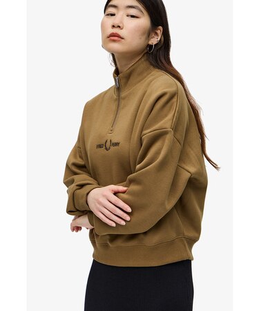 Branded Zip Neck Sweatshirt - G6130