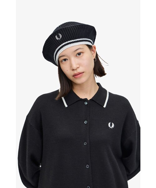Fred Perry フレッドペリー ベレー帽 Wool Beret フレペ FRED PERRY（フレッドペリー）の「Knitted Beret（ハンチング