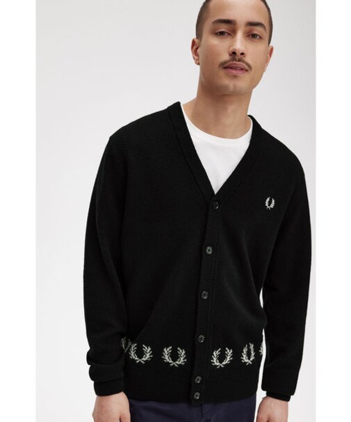 Laurel Wreath Trim Cardigan - K6534