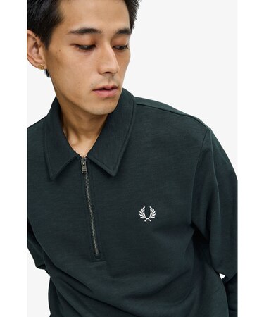 Zip Neck Collar Sweatshirt - M6639