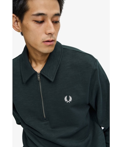 Zip Neck Collar Sweatshirt - M6639