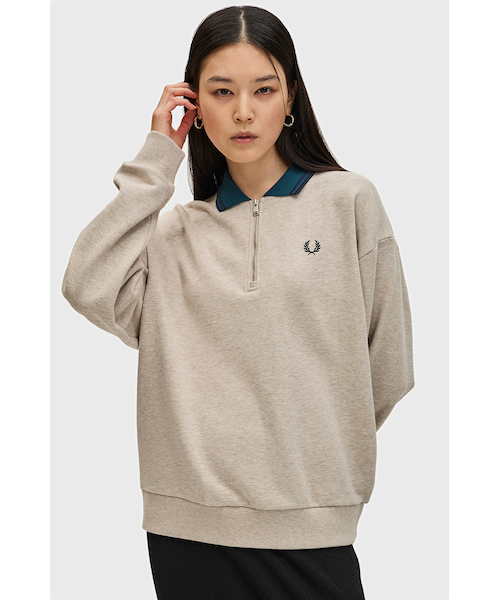 ZIP NECK COLLAR SWEATSHIRT - G1149｜フレッドペリーの通販