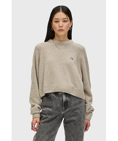 Cropped Textured Jumper - K1115