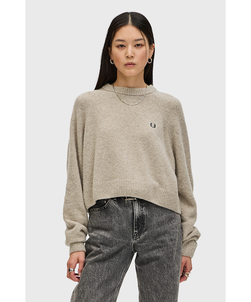 Cropped Textured Jumper - K1115