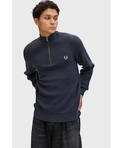 Waffle Stitch Half Zip Jumper - K8557