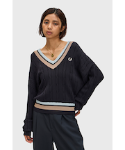 Bold Tipped Cable Knit Jumper - K1102