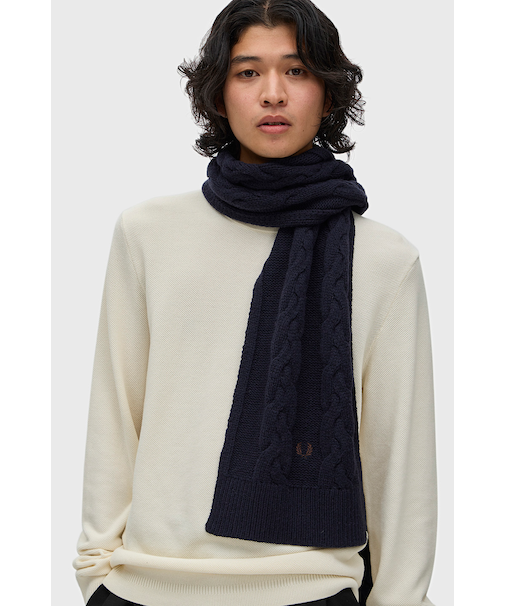 Lambswool Cable Scarf - C8145
