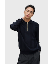 Tonal Stripe Knitted Polo Shirt - K1555