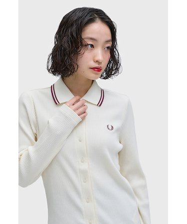 Button Through Rib Polo Shirt - G2169