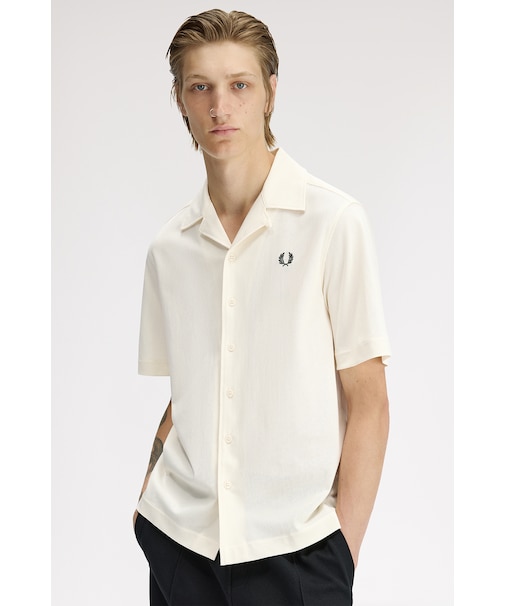 Compress Mesh Revere Collar Shirt - M1745