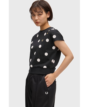 Amy Winehouse Flocked Polka Dot Top - SG3107
