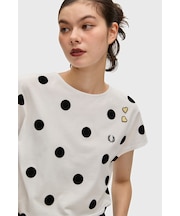 Amy Winehouse Flocked Polka Dot Top - SG3107