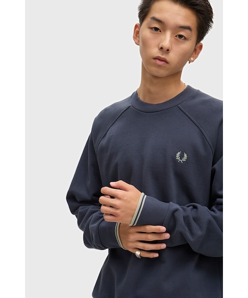 Tipped Crew Neck Sweatshirt - M3495